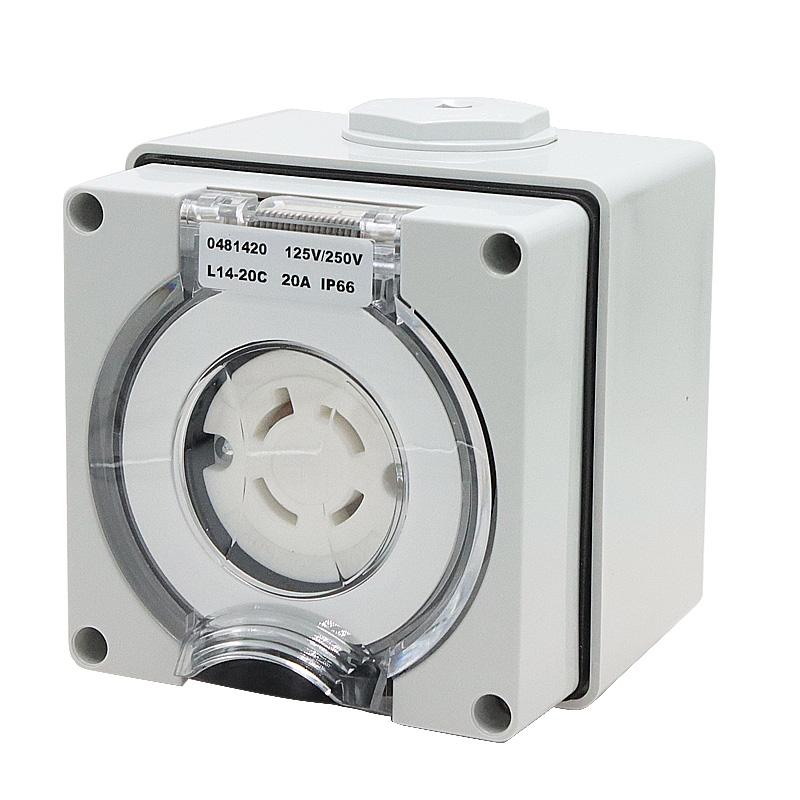 Outdoor Power Receptacle - 125/250V 20A Generator RV Power Inlet