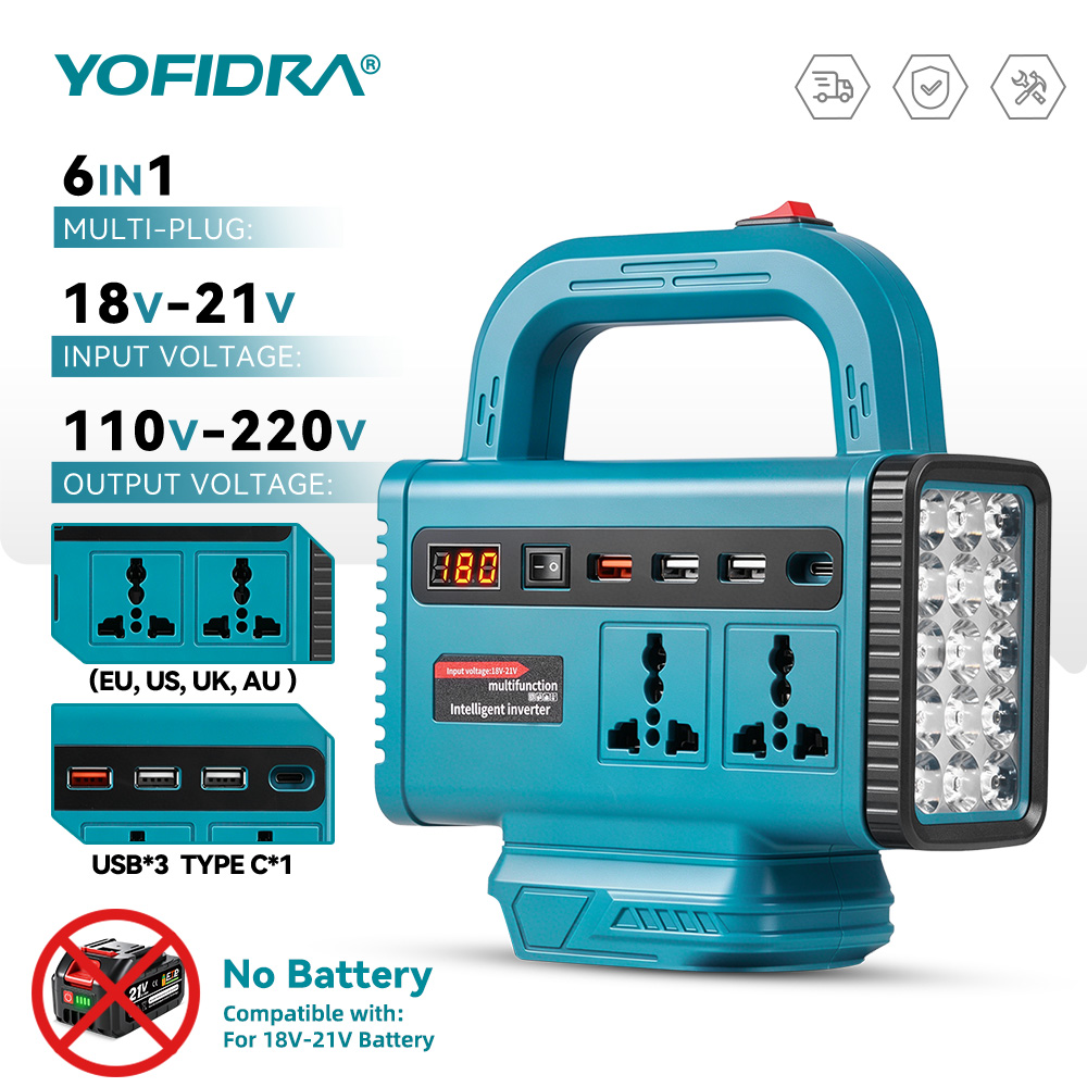 Outdoor Power Inverter - YOFIDRA 220V Portable Power Inverter Outdoor