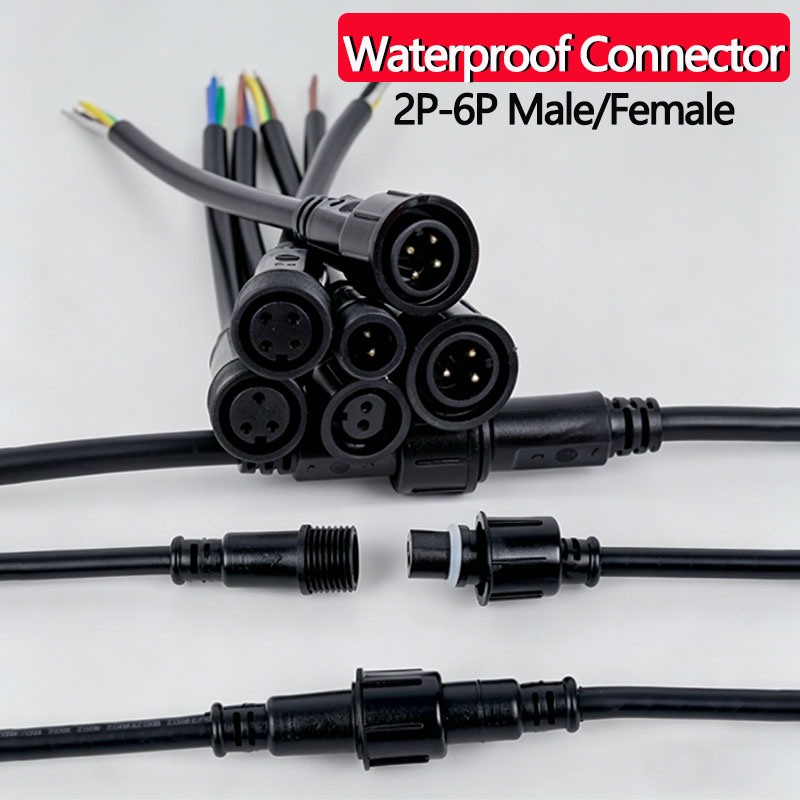 Outdoor Power Wire - Waterproof Wire Connector Set 2/3/4/5/6Pin Plug