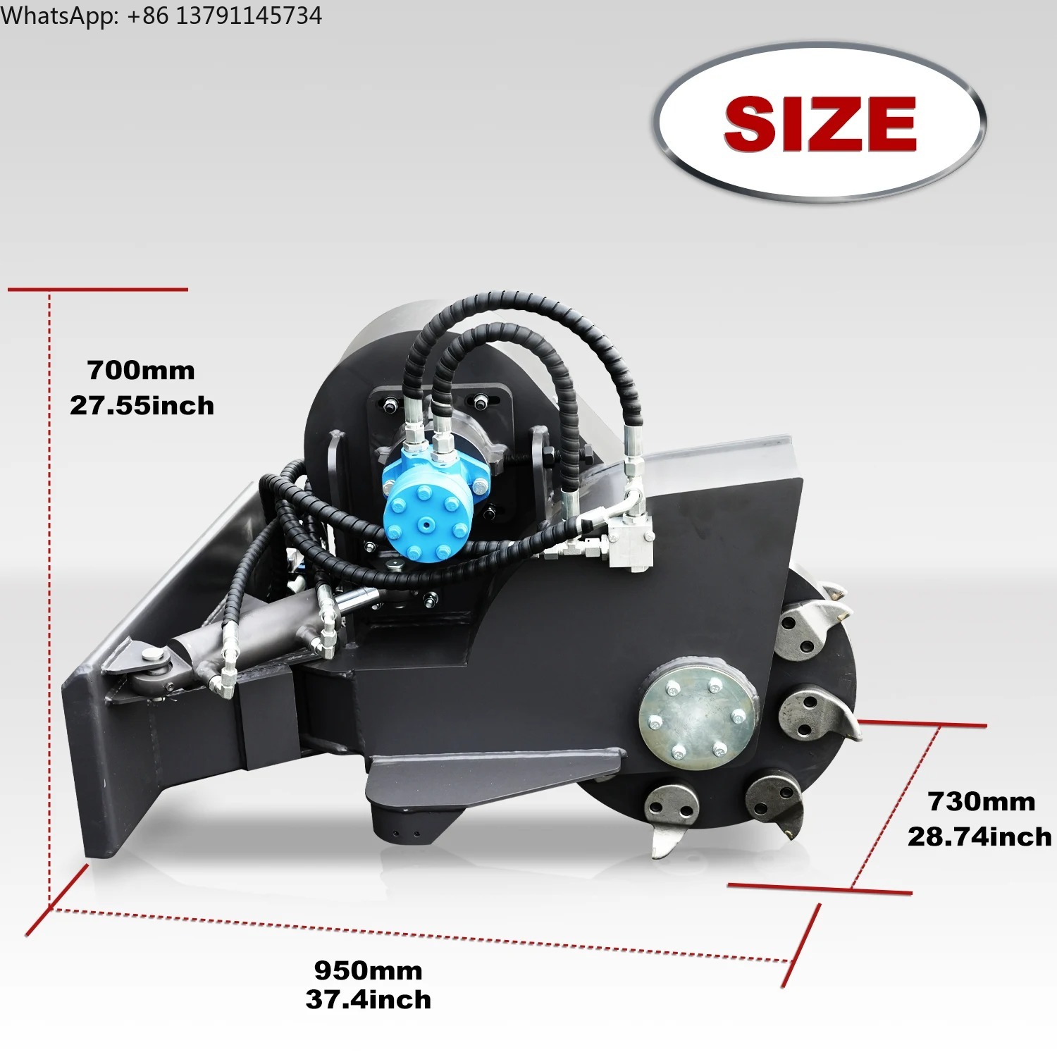 Stump Grinder Attachment - stump grinder attachment is a skid
