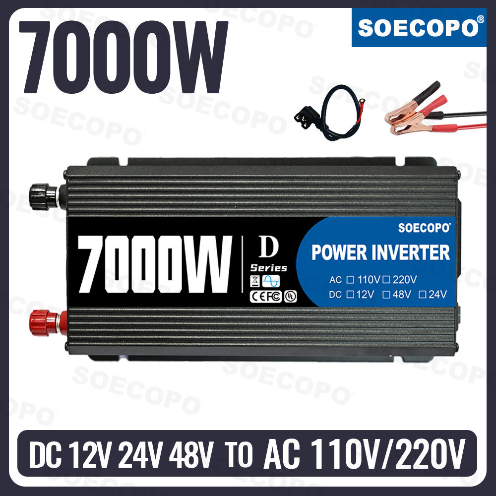 Outdoor Power Inverter - SOECOPO 7000W Power Inverter, 12V 24V