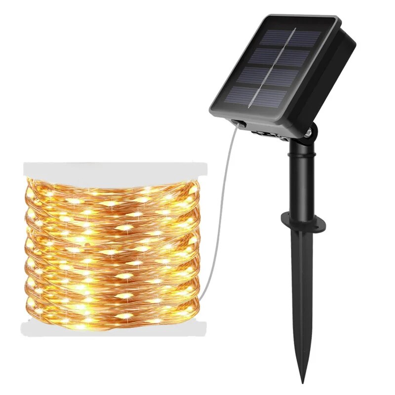 Outdoor Power Wire - 100 LED Solar Fairy Waterproof Copper