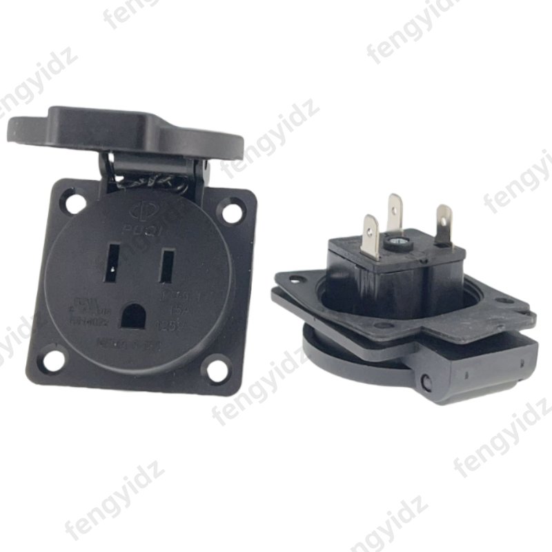 Black 125V 15A 20A IP44 CE Ame - Outdoor Power Receptacle recension och pris