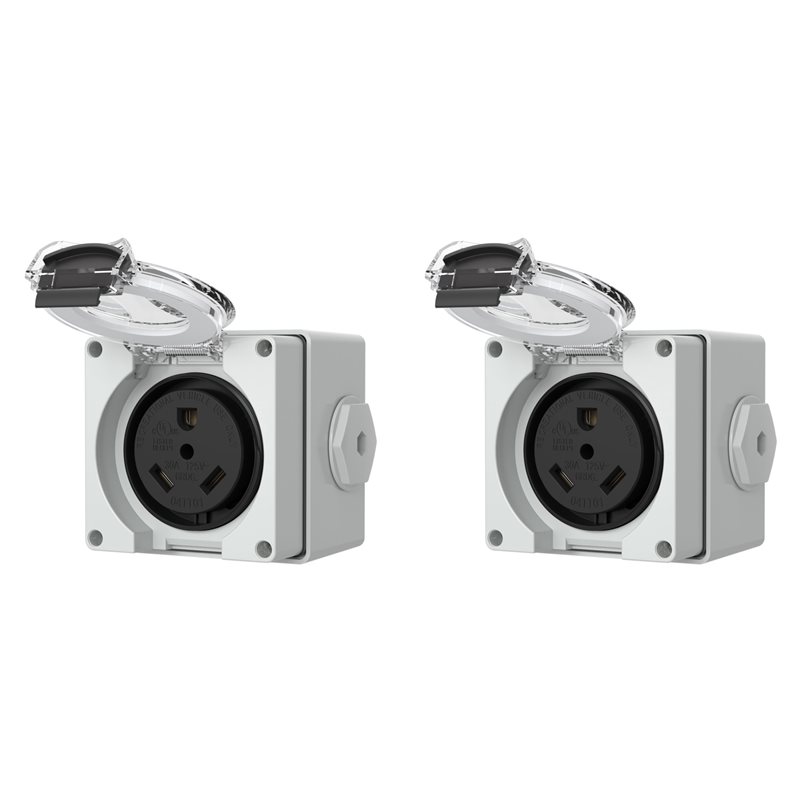2X 30Amp Power Outlet Box,125V - Outdoor Power Receptacle recension och pris