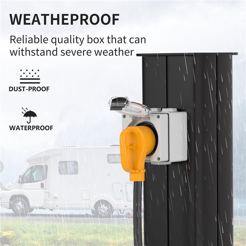 2X 30Amp Power Outlet Box,125V - Outdoor Power Receptacle recension och pris