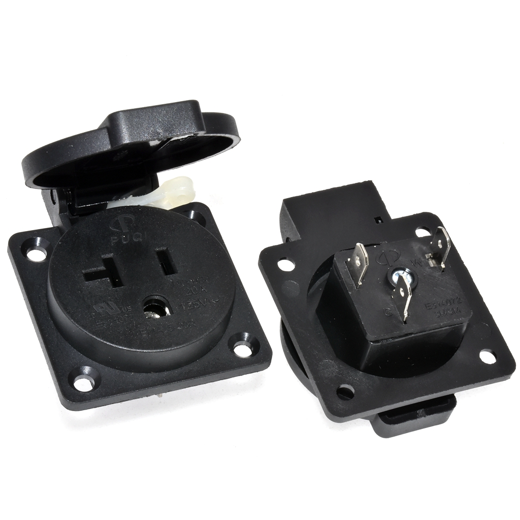 Black 125V 15A 20A IP44 CE Ame - Outdoor Power Receptacle recension och pris