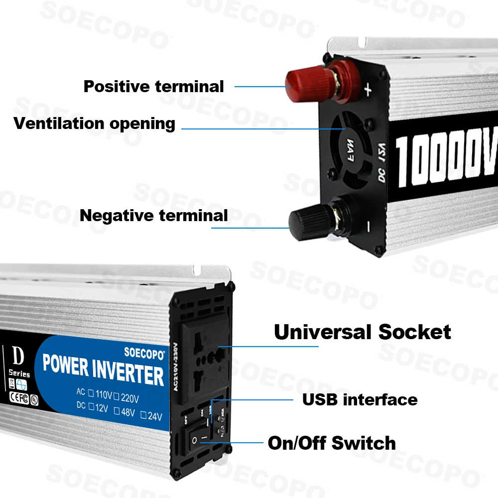 Portable 10000W Inverter 12V/2 - Outdoor Power Inverter recension och pris