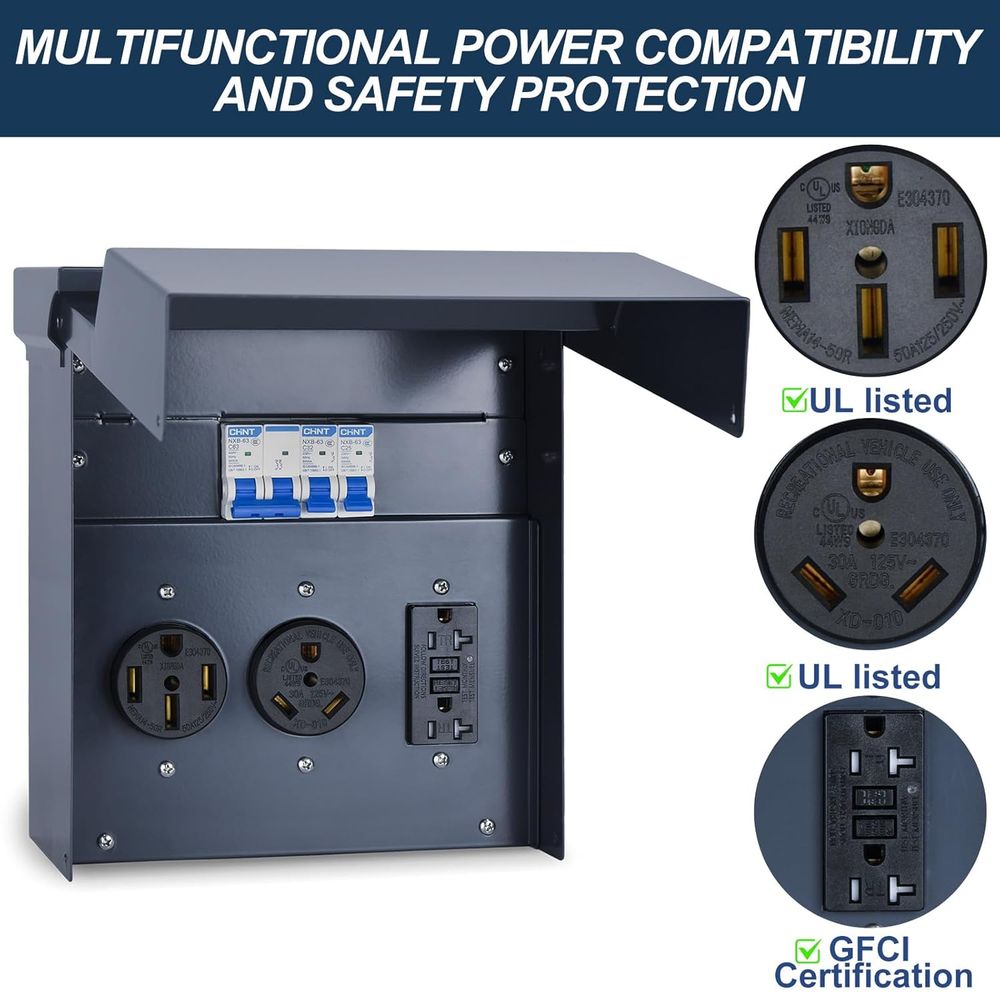 RV Electrical Panel with Break - Outdoor Power Receptacle recension och pris