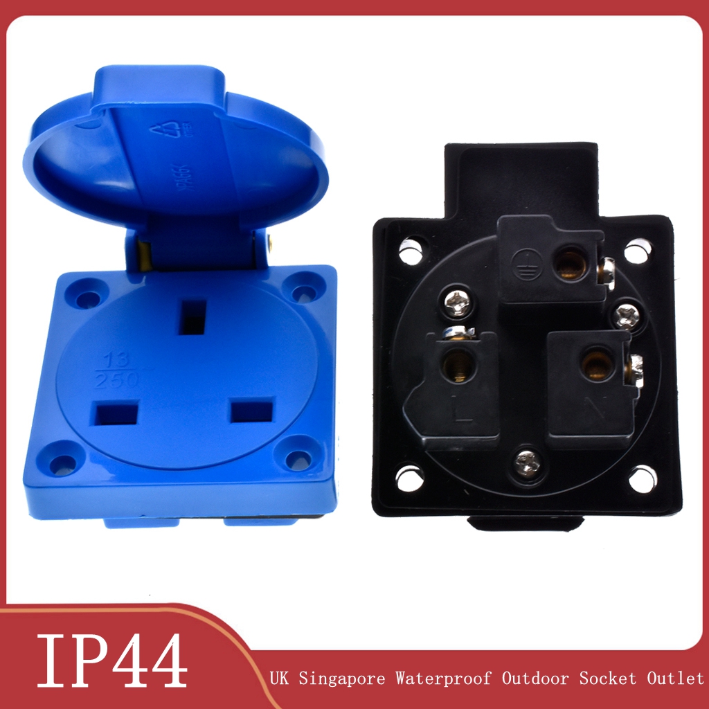 1pcs Britain Black Blue 13A 25 - Outdoor Power Receptacle recension och pris
