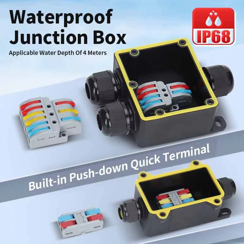 Junction Box Waterproof IP68 2 - Outdoor Power Wire recension och pris