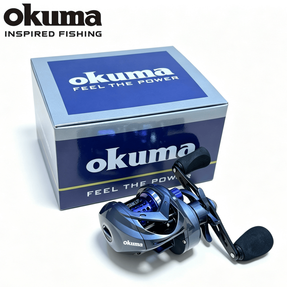 New Okuma Long Cast Baitcastin - Outdoor Power Reel recension och pris