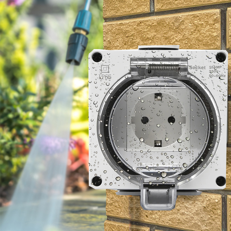 IP66 waterproof power receptac - Outdoor Power Receptacle recension och pris