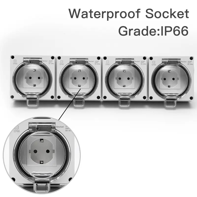 IP66 waterproof power receptac - Outdoor Power Receptacle recension och pris
