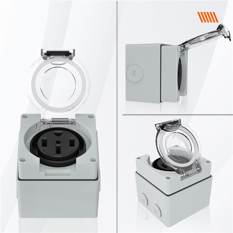 ABZL 6X 50Amp Power Outlet Box - Outdoor Power Receptacle recension och pris