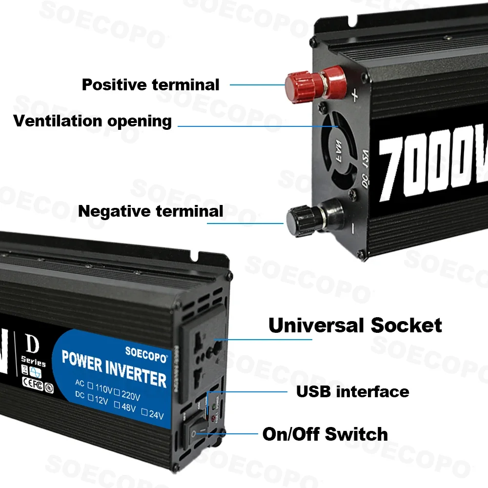 SOECOPO 7000W Power Inverter,  - Outdoor Power Inverter recension och pris
