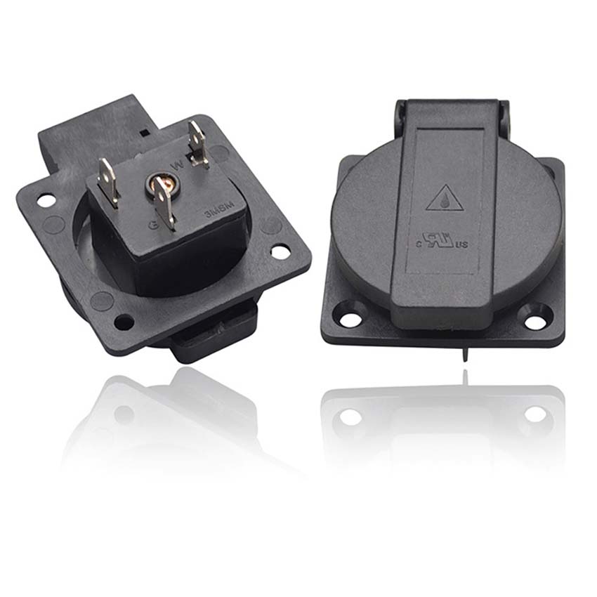 Black 125V 15A 20A IP44 CE Ame - Outdoor Power Receptacle recension och pris