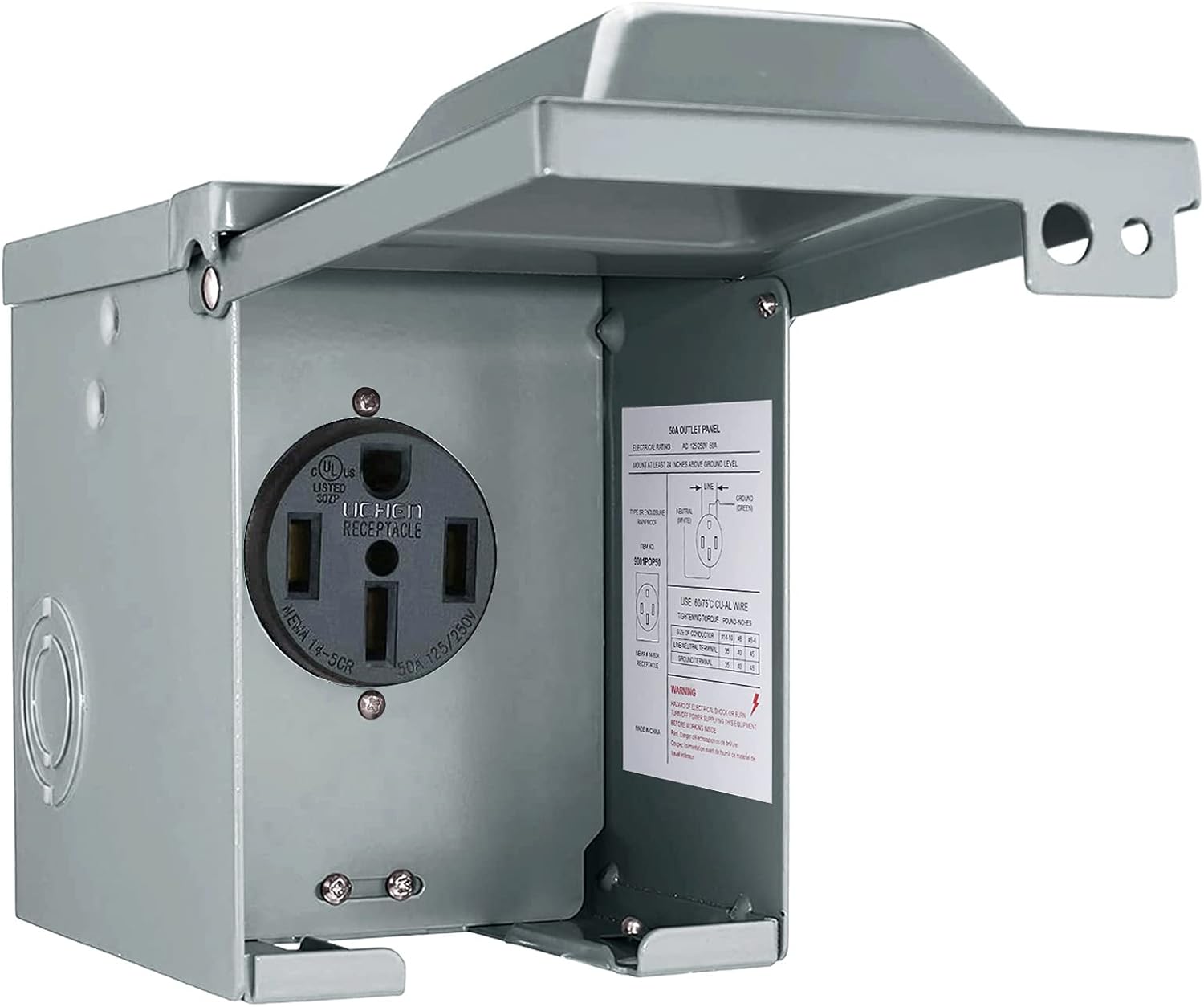 30/50 Amp 125/250 Volt RV Powe - Outdoor Power Receptacle recension och pris