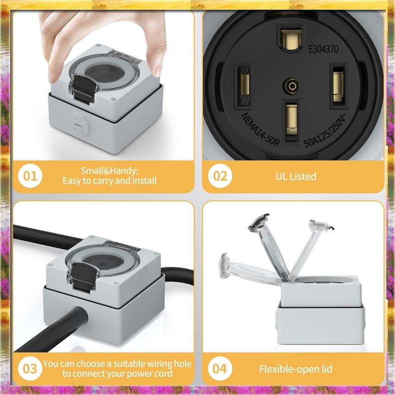 AA46 HOT-50Amp Outdoor Power O - Outdoor Power Receptacle recension och pris