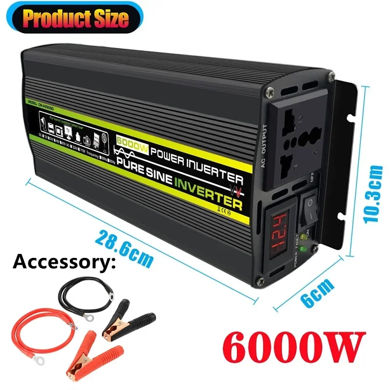 6000W DC12/24V to AC 220V Pure - Outdoor Power Inverter recension och pris