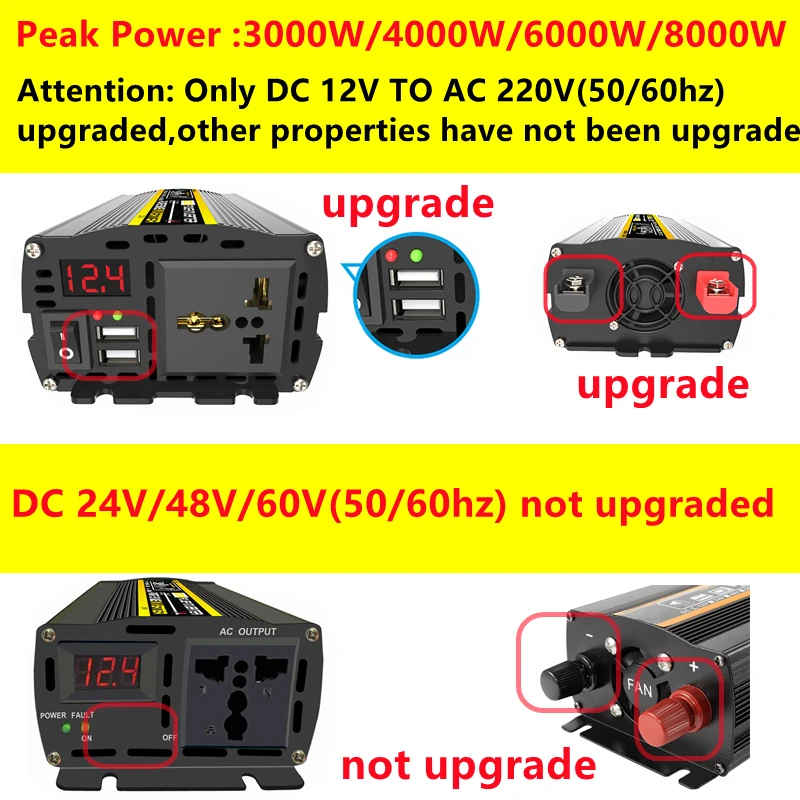 6000W DC12/24V to AC 220V Pure - Outdoor Power Inverter recension och pris