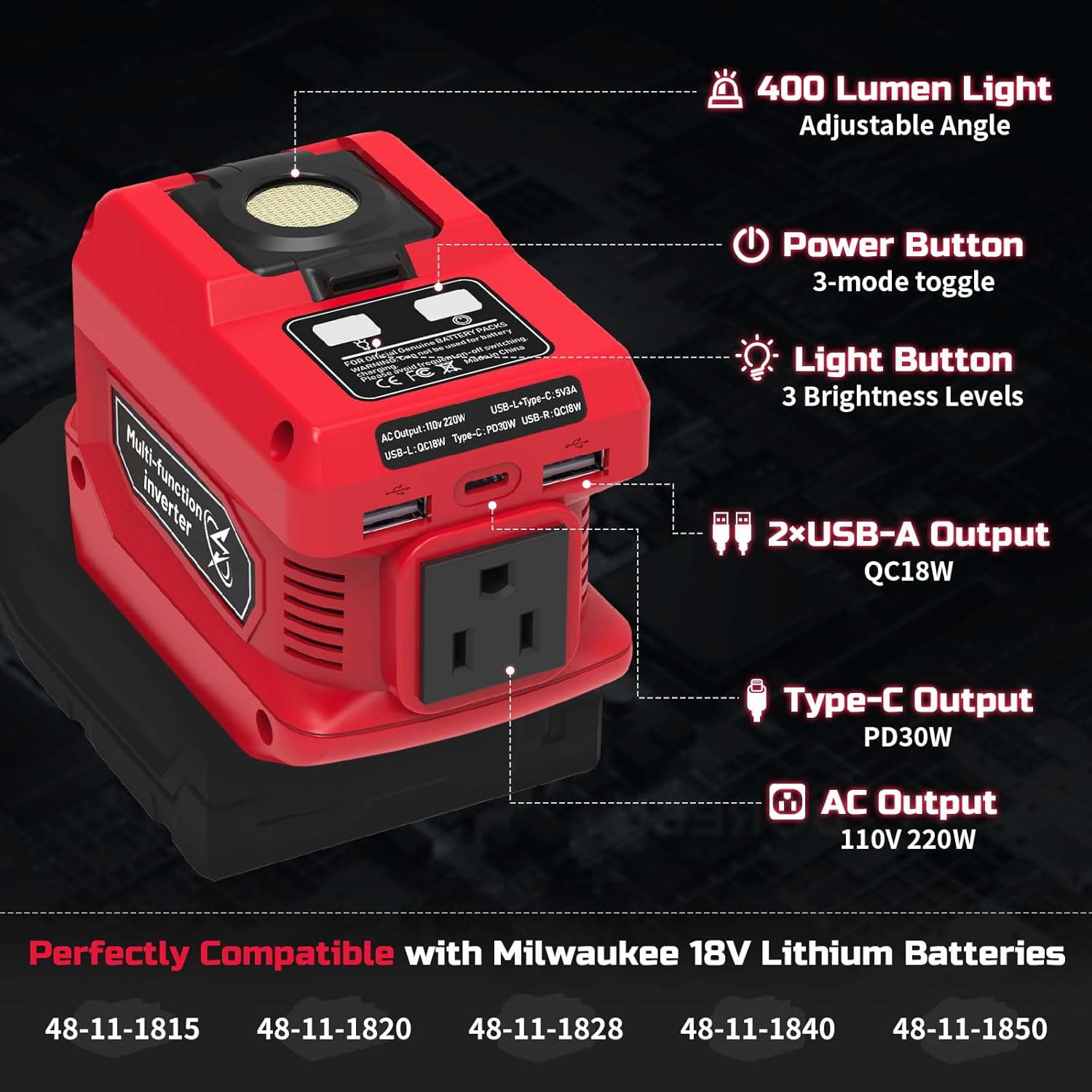 Kzreect 220W Power Inverter Co - Outdoor Power Inverter recension och pris